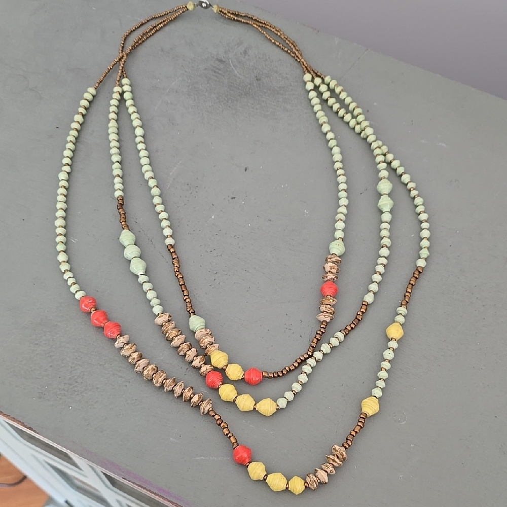 Multicolor Beaded Necklace 31 Bits